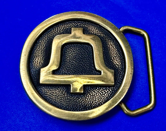 Bell System Telephone Telegraph Company Solid Brass Vintage 1978 BTS Belt Buckle