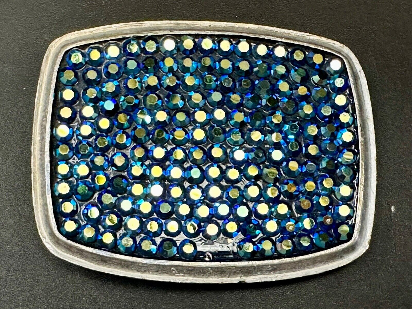 USA made Rhinestone covered retro vibe Belt Buckle