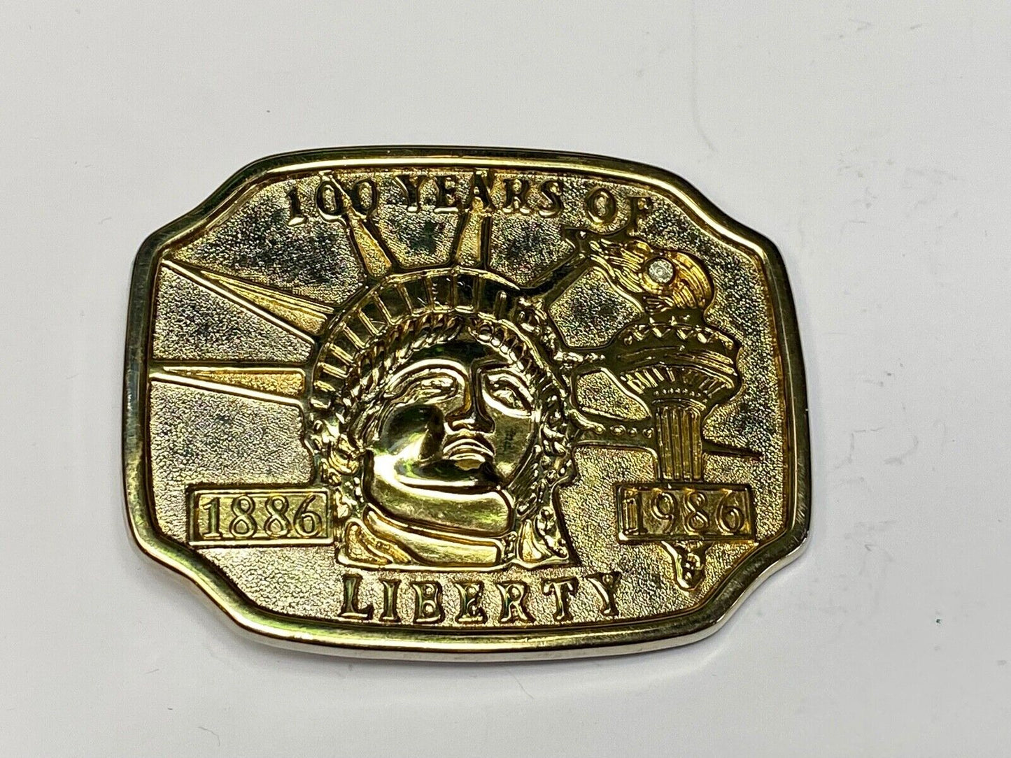 100 Years Of Lady Liberty - Nyc Iconic American Symbol Statue Belt Buckle 