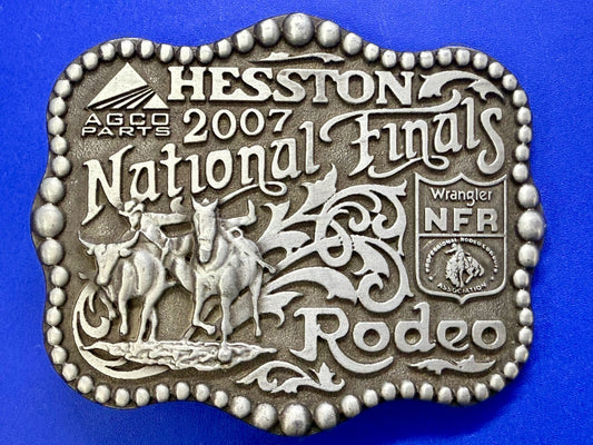 2007 Hesston Wrangler National Finals Rodeo Montana Silversmiths Belt Buckle