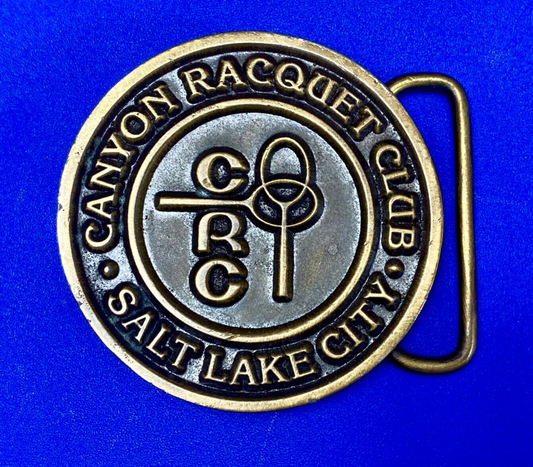 Vintage CRC - Salt Lake City Canyon Racquet club restored belt buckle