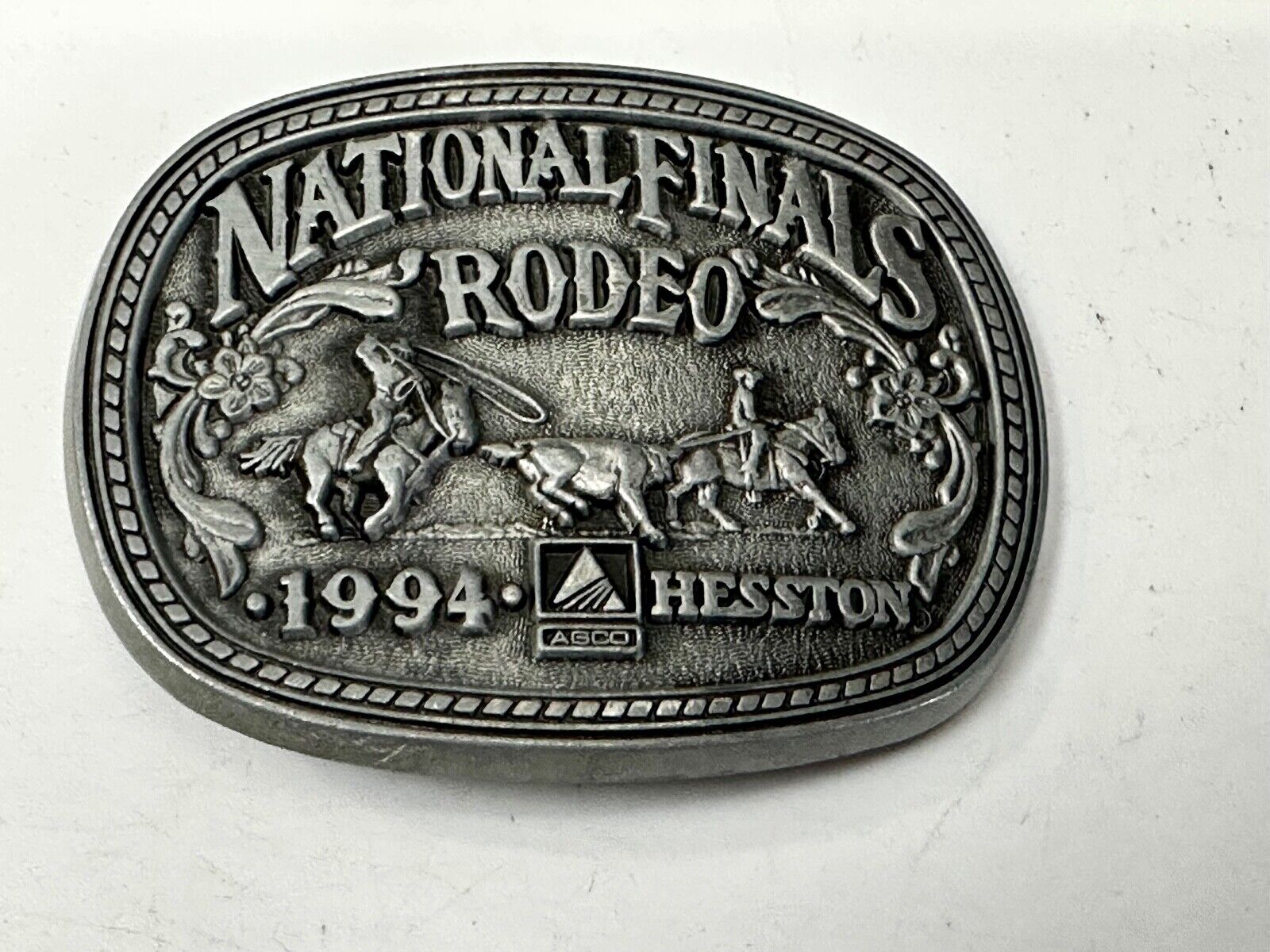 1994 NFR National Finals Rodeo  NOS Youth Size Hesston Commemorative Belt Buckle