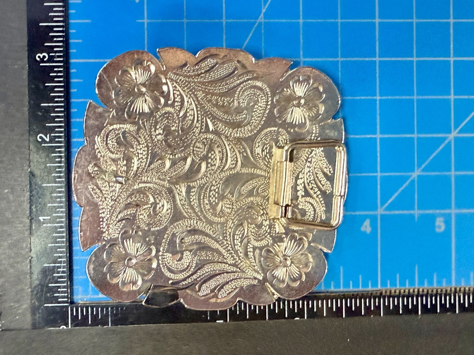 Artisan? Engraved Silver Color Western Framed Belt Buckle for 3/4" Belt 