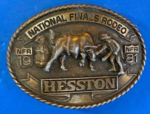 1991 Seventh Edition Adult Hesston Nfr Belt Buckle  National Finals Rodeo