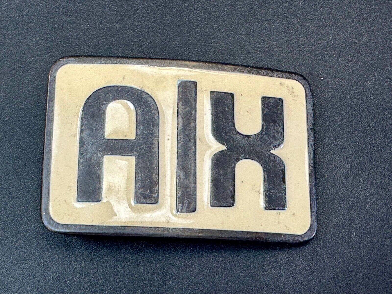 AX belt buckle.  unknown to me - Estate Find