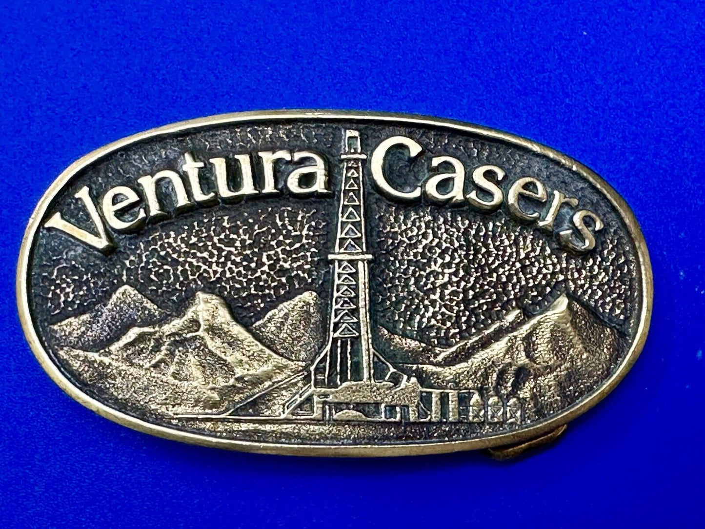 Ventura Casers Oil & Gas Industry Cal Coast Vintage Solid Brass Belt buckle