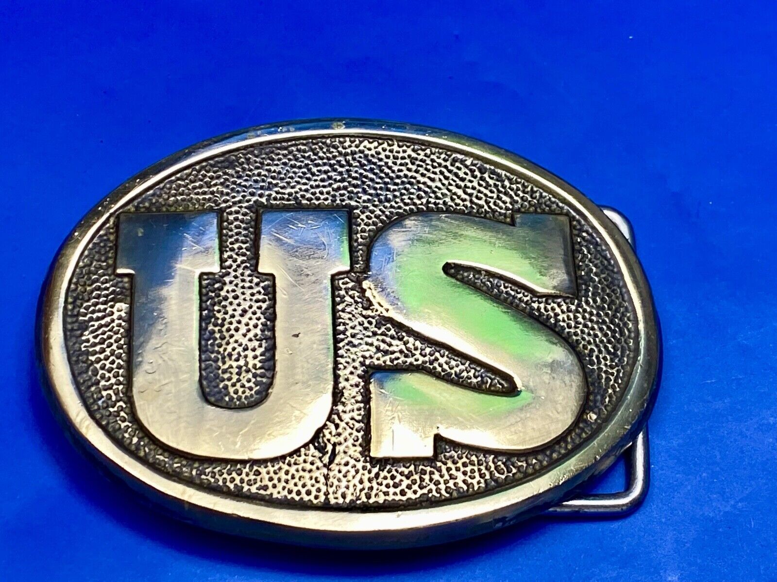 US Civil War reenactment military costume Vintage Hand made Brass belt buckle
