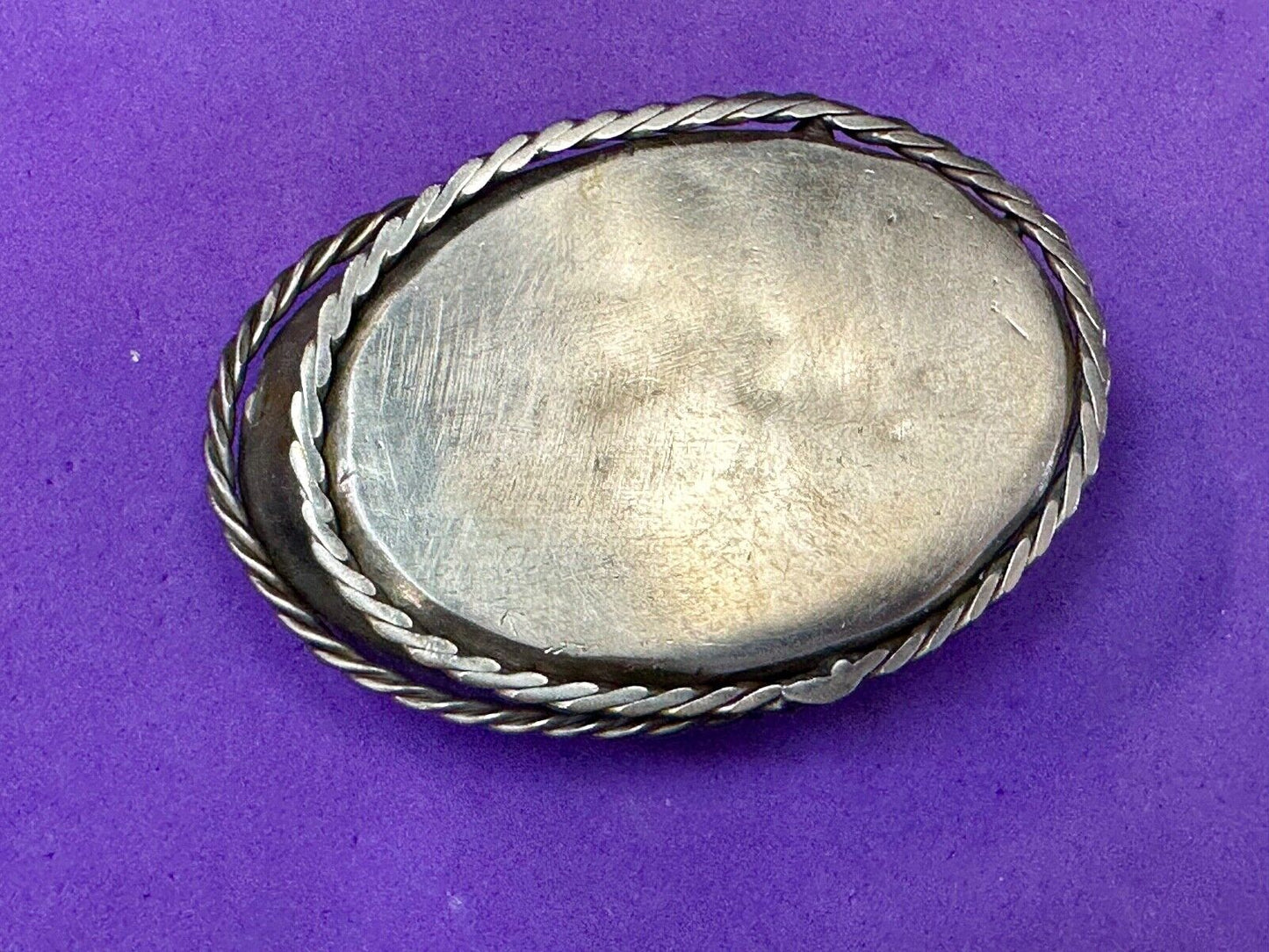 Artisan Silver color belt buckle for craft project / wear