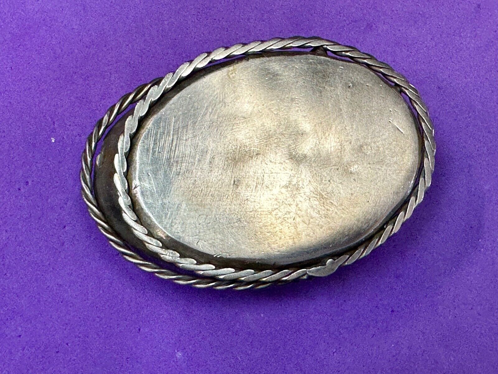 Artisan Silver color belt buckle for craft project / wear