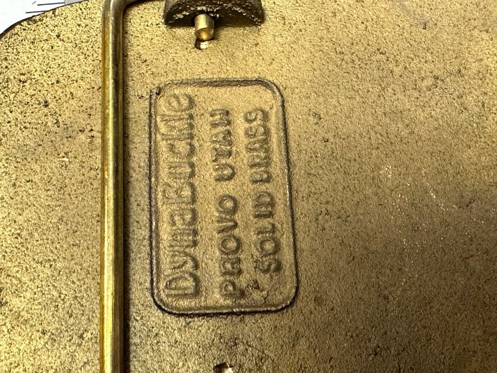Vintage Badger Utility Wisconsin Power Company Brass Dynabuckle belt buckle