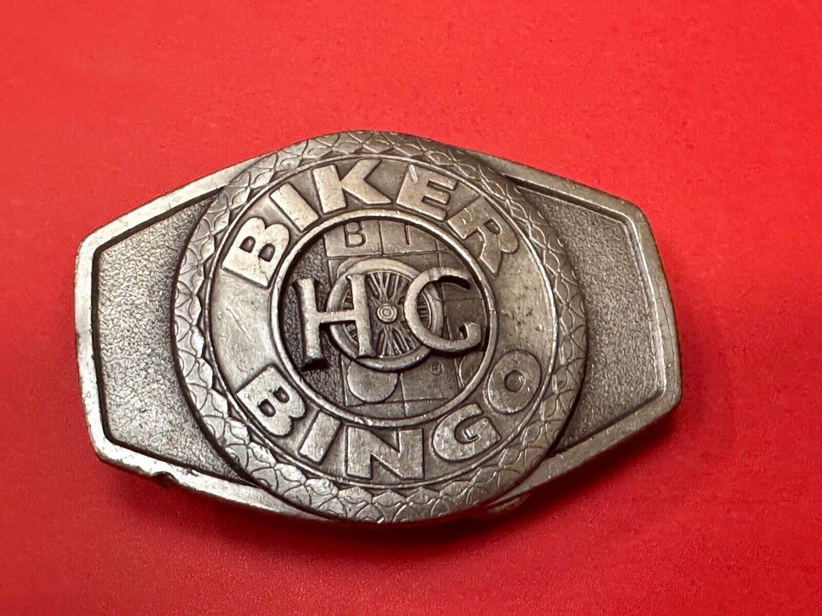 BIKER BINGO H.O.G.  Harley Davidson Owners Group - lucky winner belt buckle