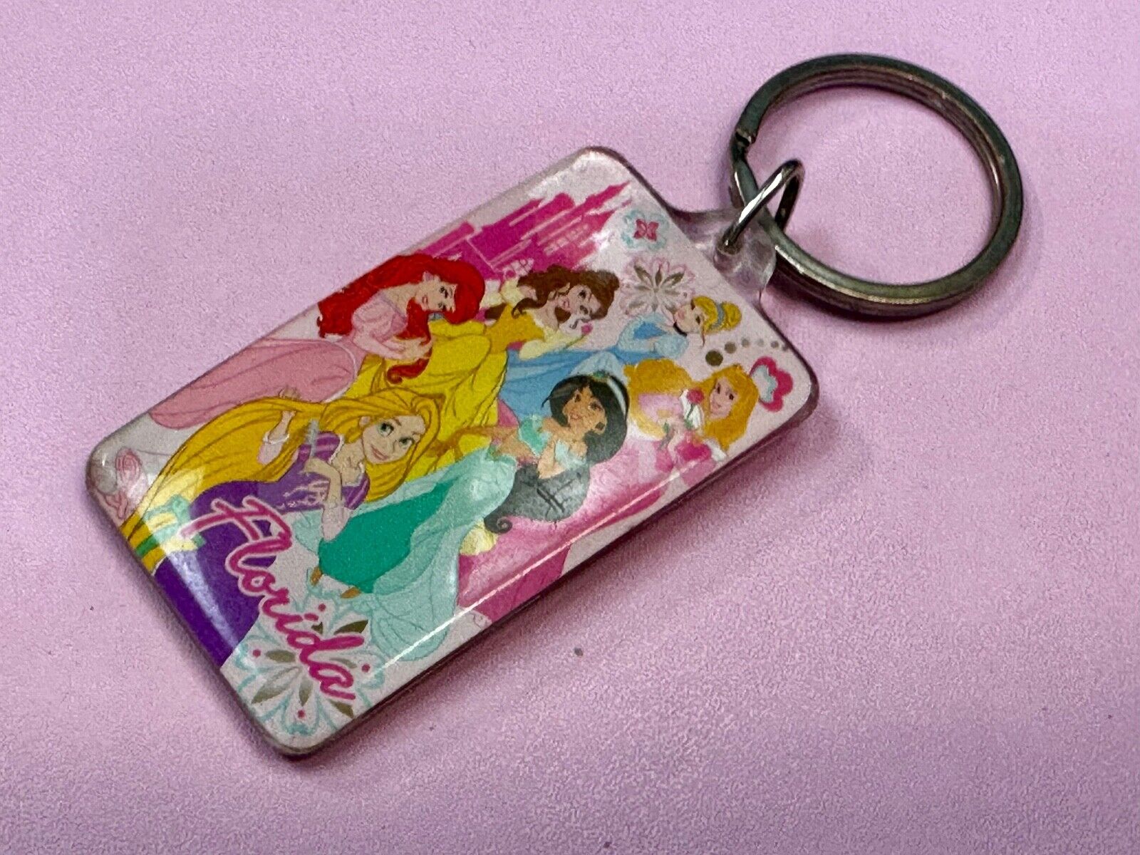 All the Princesses of Disney and Florida!  Souvenir Keychain, Key Chain Ring