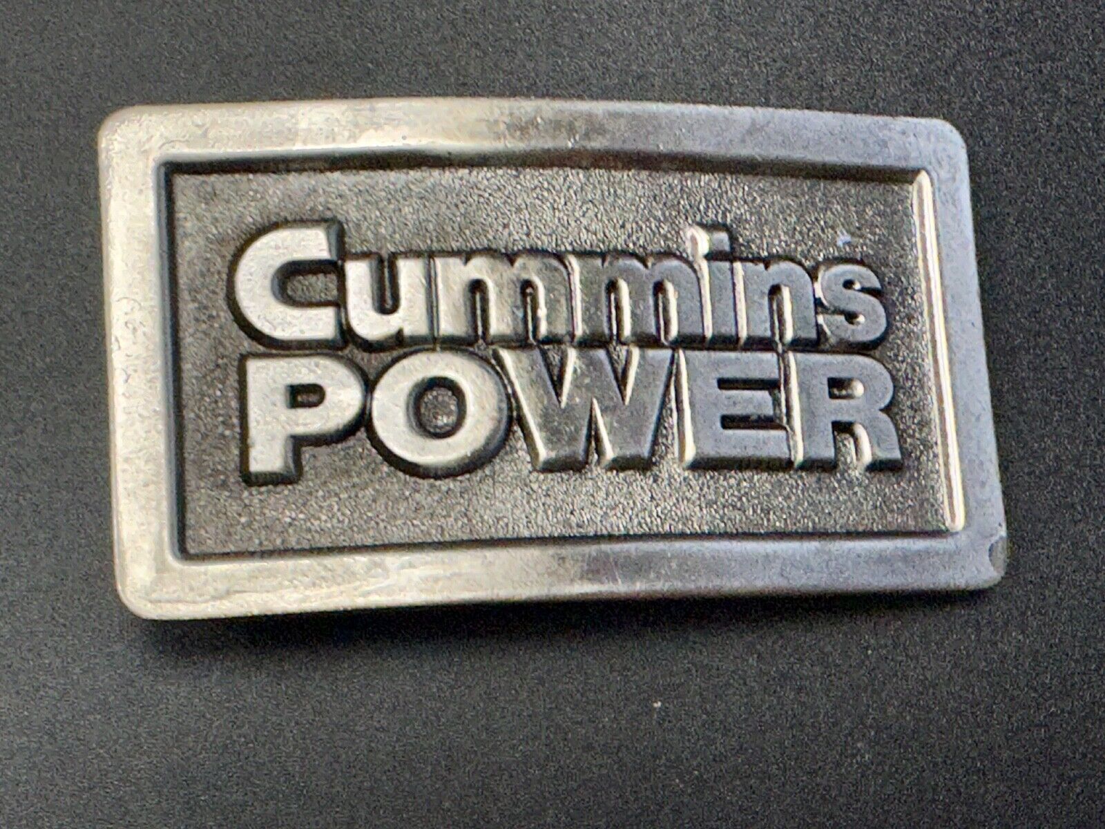 Vintage Cummins Power Promo Belt Buckle Diesel Truck Torque Vintage 1970s Lewis