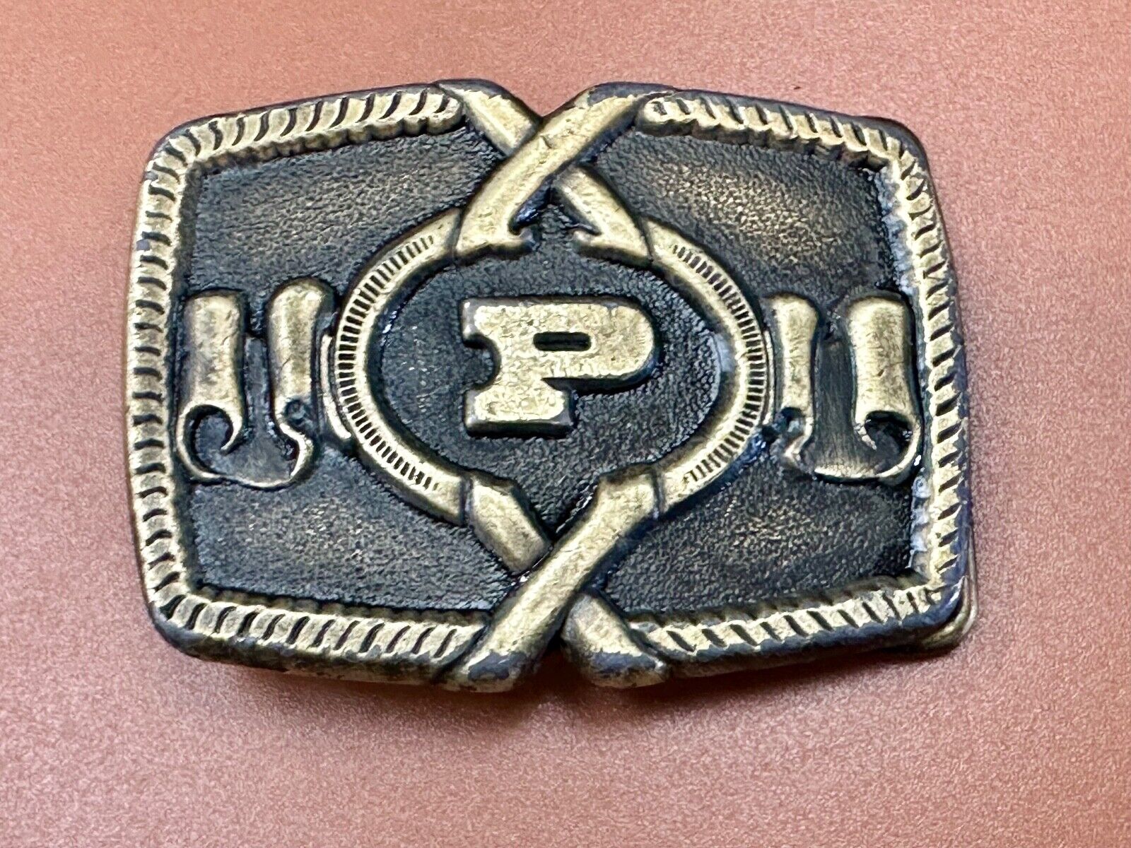 Vintage Letter P - Initial Monogram belt buckle by Oden