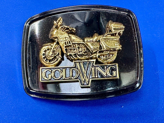 Vintage 1979 Goldwing Motorcycle Metal Belt Buckle by Raintree