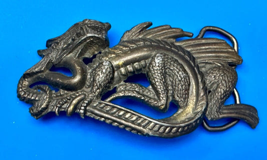 Vintage Chinese Dragon  Vintage artisan? Large Oversized Belt Buckle