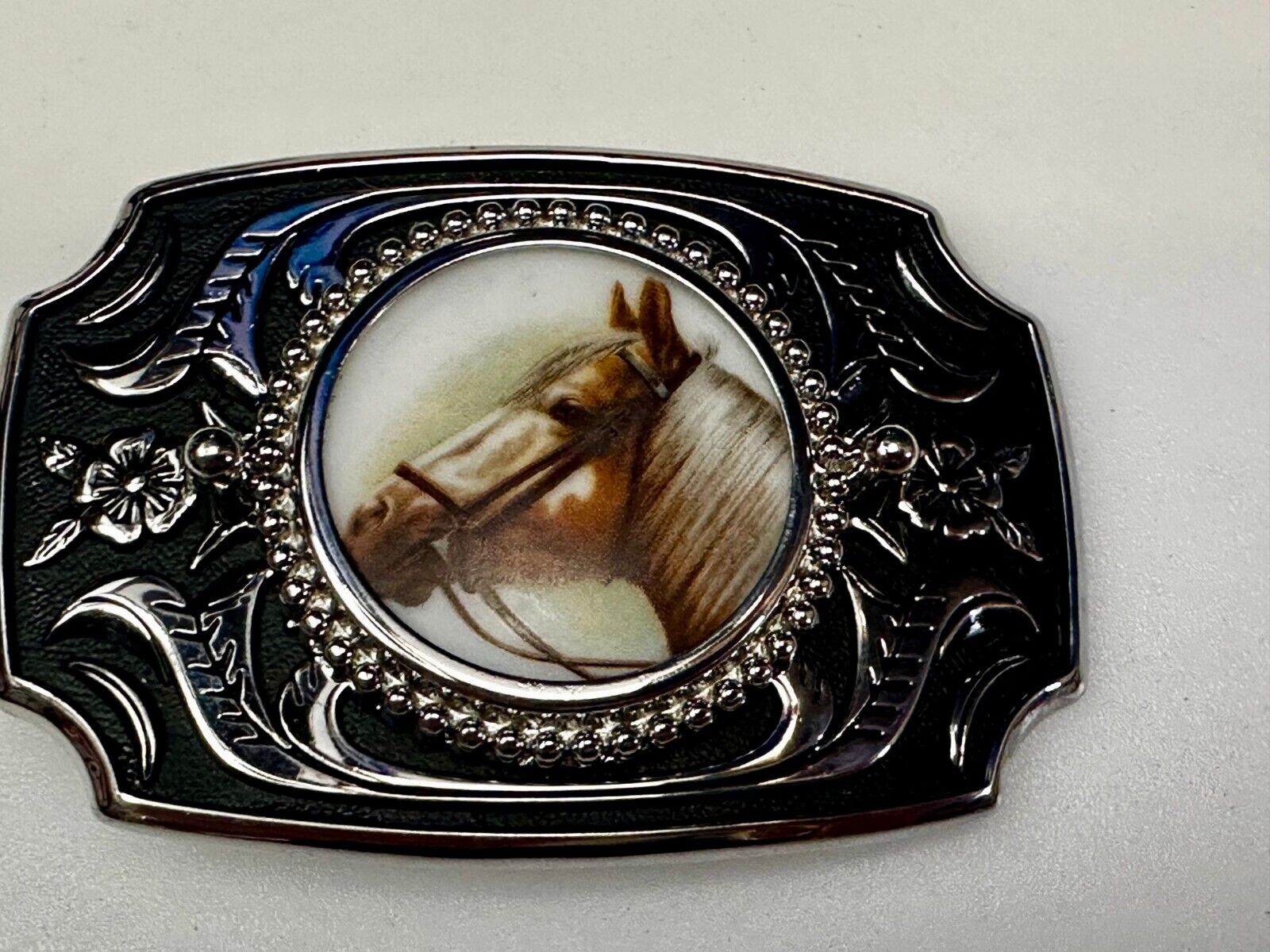 Horse Head Picture Belt Buckle - or blank for your dollar coin or 39mm stone!