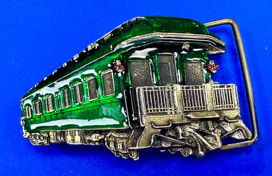 1980 Pullman Train RR Railways collectors GREEN - Great American belt buckle co