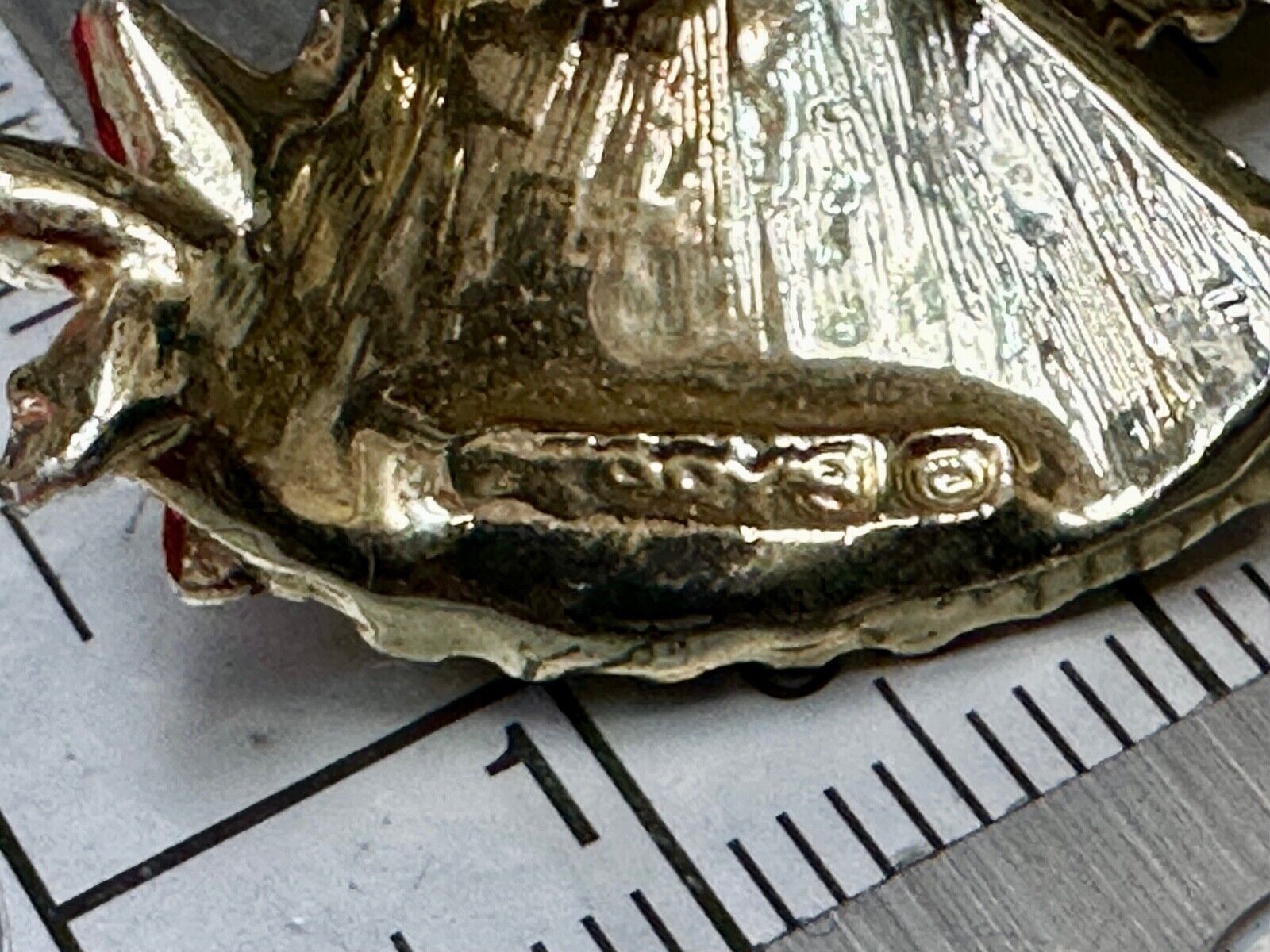 Vintage Little Angel Christmas Child Holiday Gold Tone Brooch Pin GERRY'S