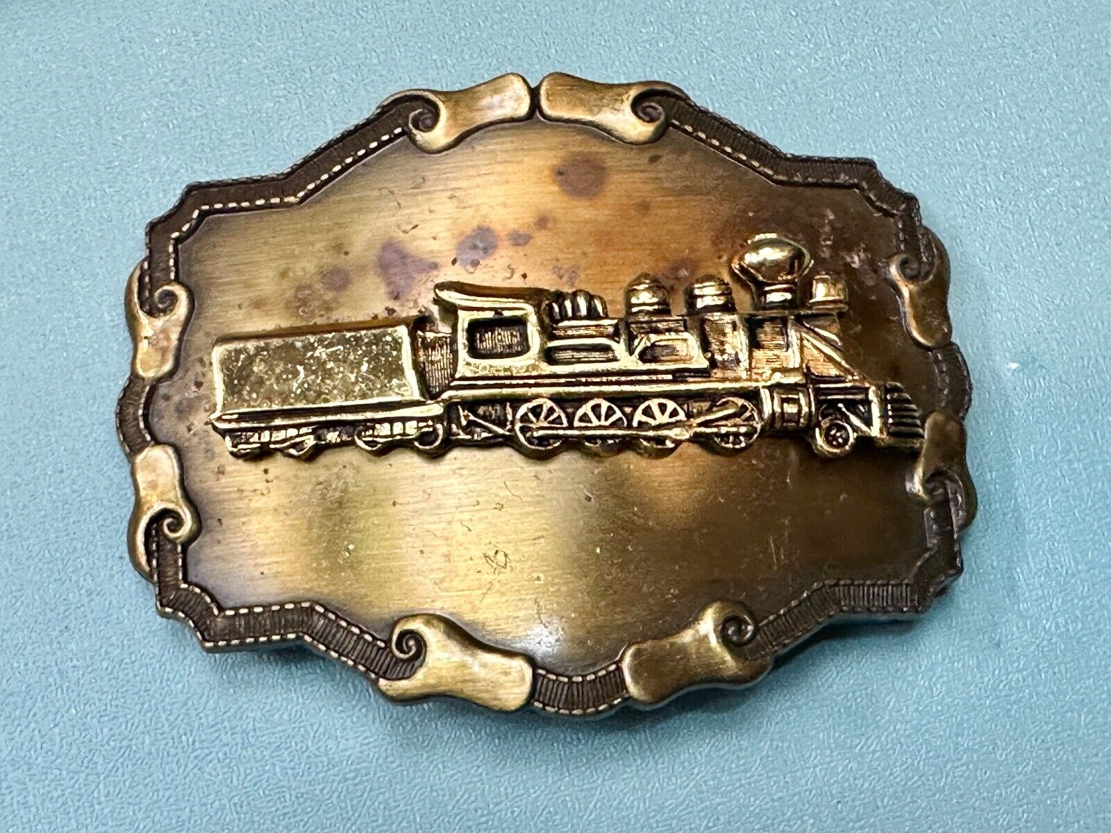 70's Raintree Steam Locomotive Belt Buckle Vintage Collectors RR Railroad Trains