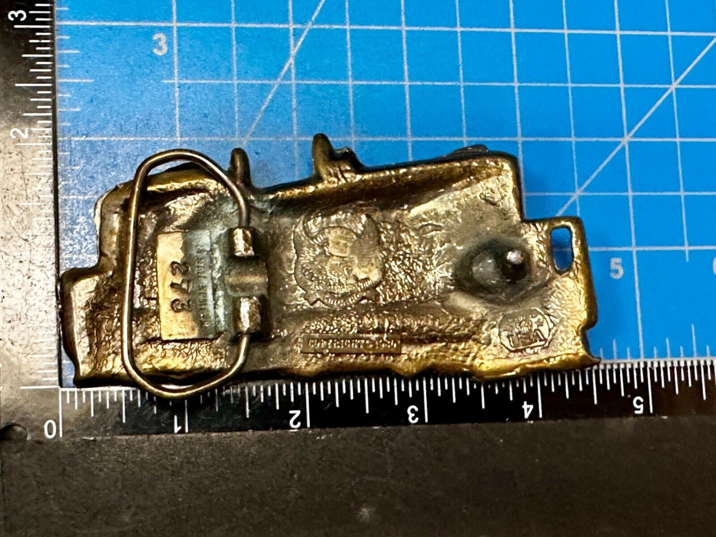 633 Diesel Locomotive RailRoad Train Vtg. 1981 The Great American Belt Buckle Co