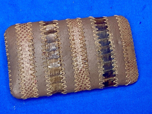 Artisan mixed material leather scarf shoe purse belt buckle   - unknown to me! 