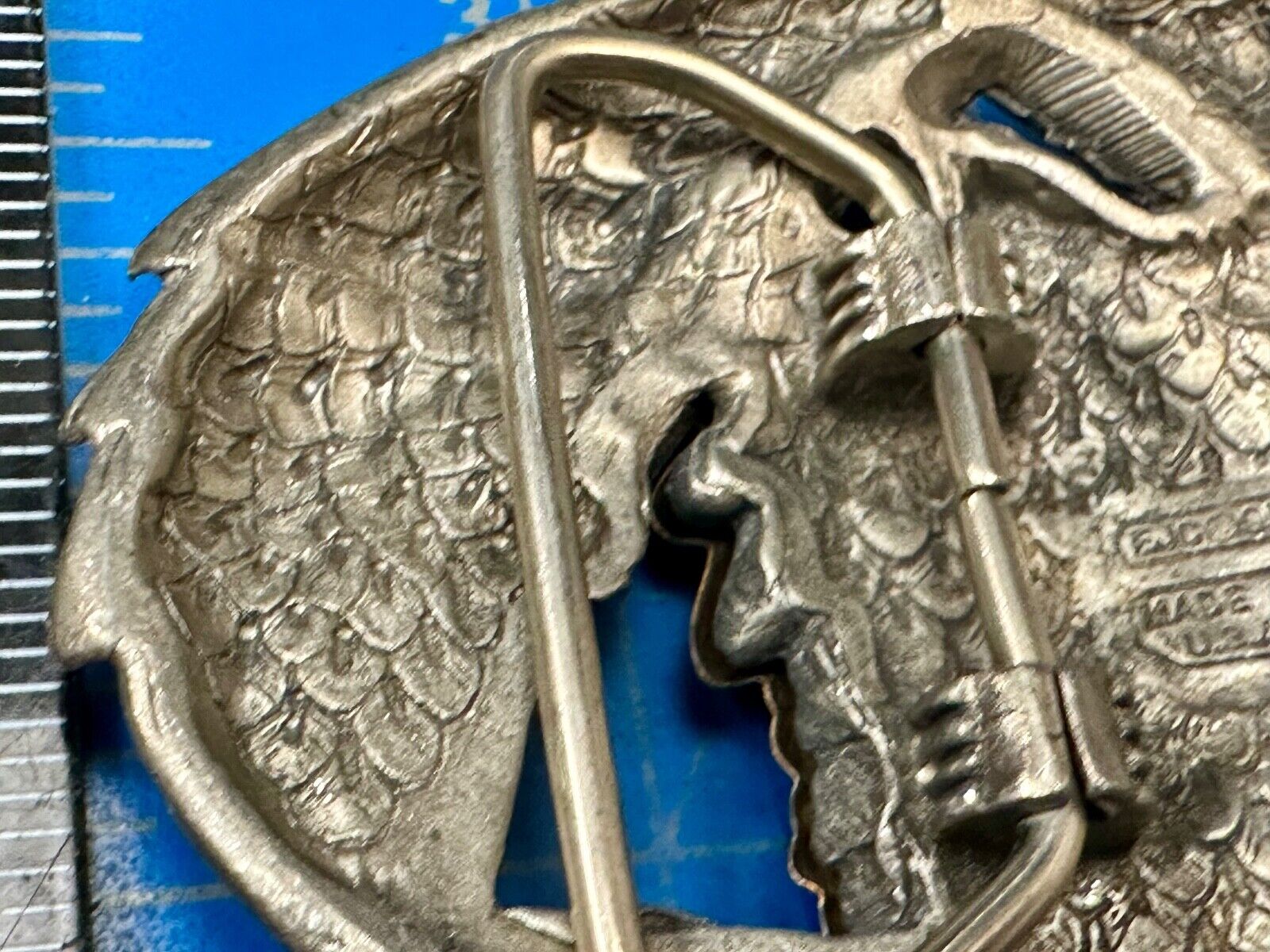 Unique Native American Indian Vintage Two tone EGE 93 Belt Buckle