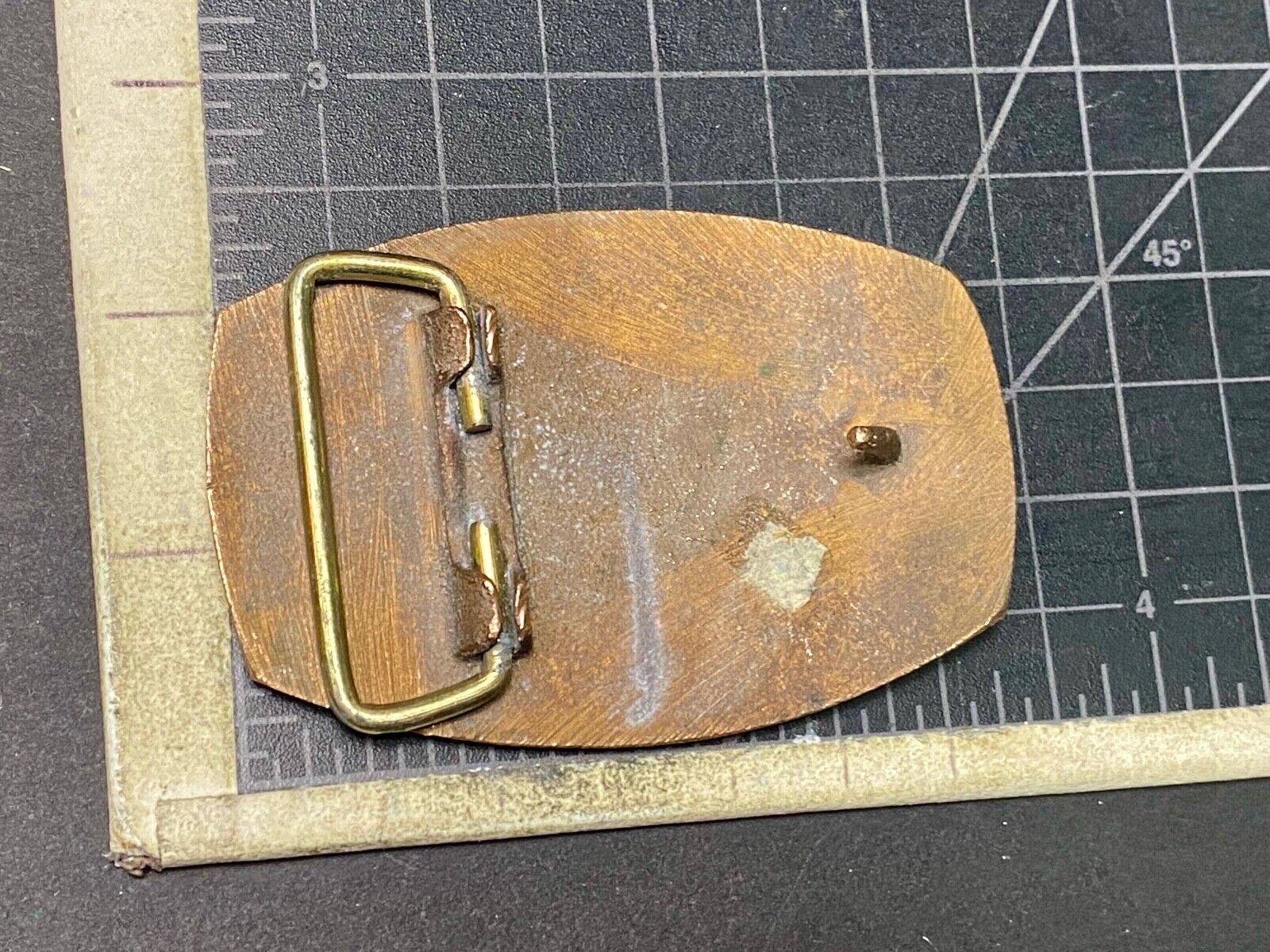 Truck Parts And Equipment Vintage Brass Tone? Belt Buckle