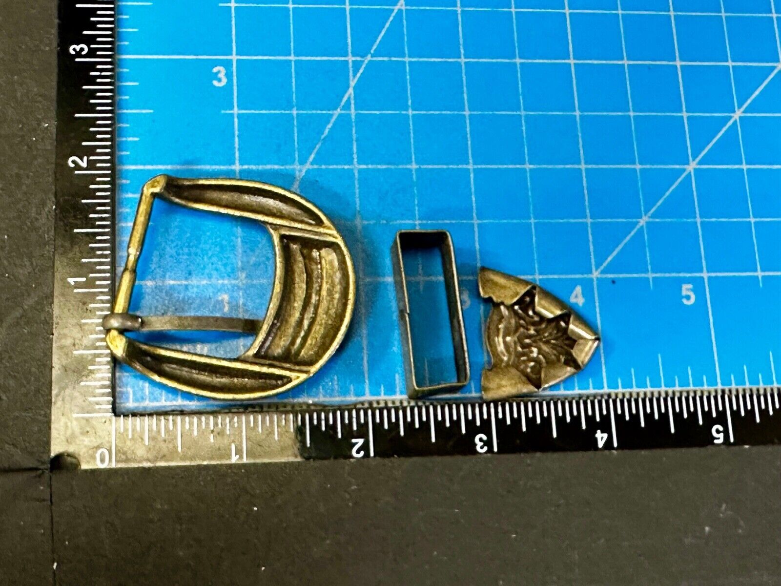 Three Piece Ranger Style Replacement Belt Buckle Keeper and Tip