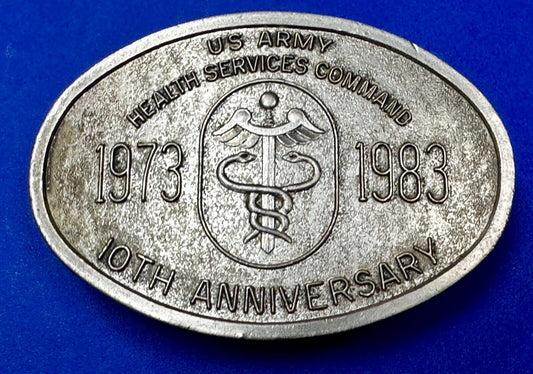 US Army Health Service Command 10th Anniversary Limited Edition Belt Buckle