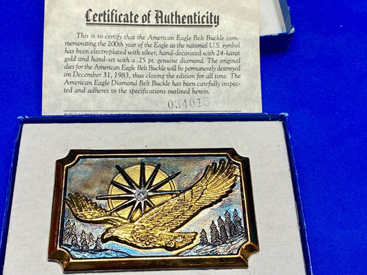 200 year celebration of American Eagle commemorative Vintage belt buckle