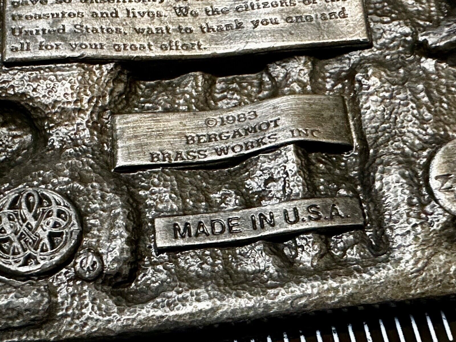 Vietnam Veteran Vintage 1983 Bergamot Belt Buckle