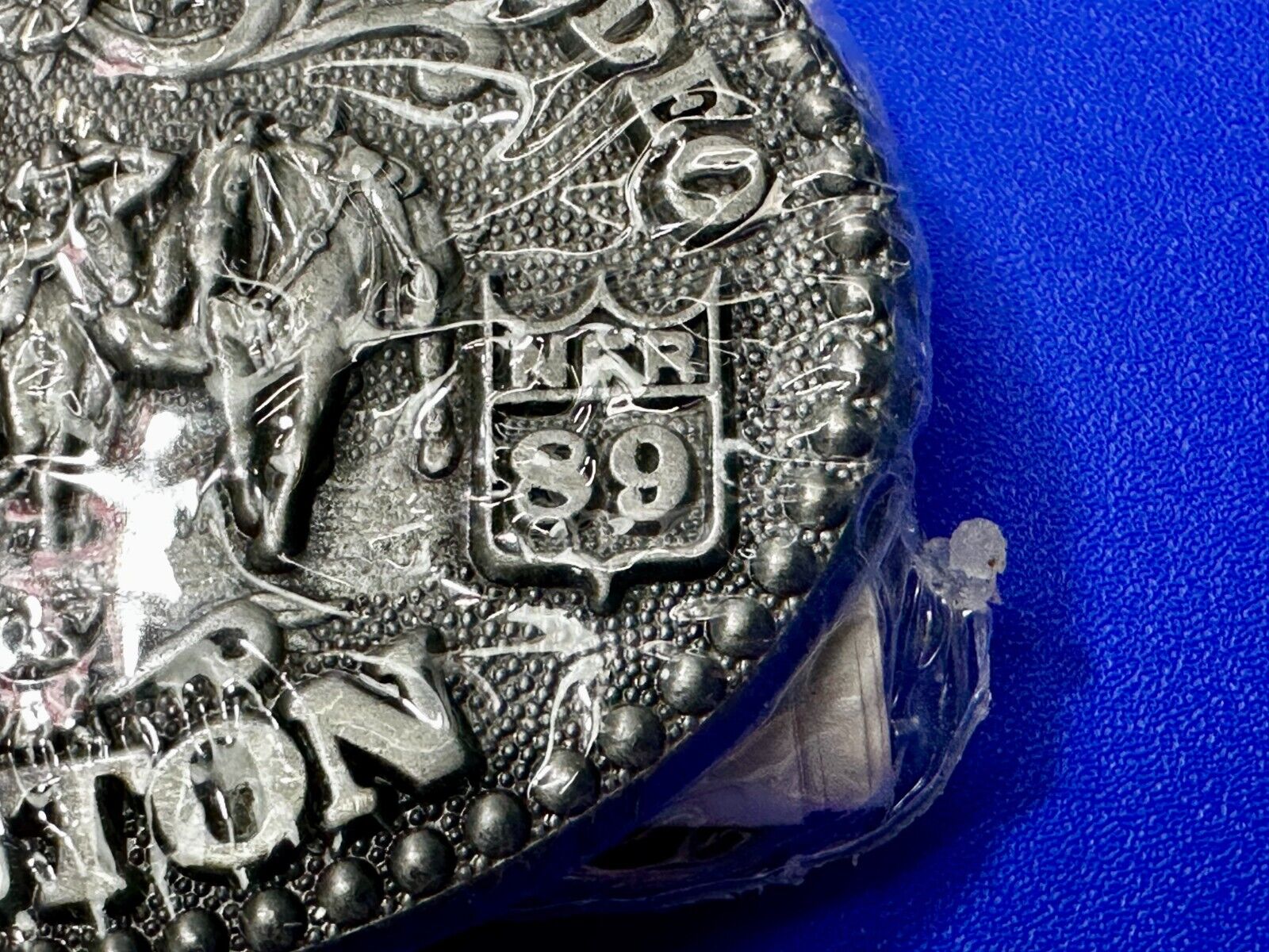 1989 Hesston National Finals Rodeo NFR Cowboys Youth Size NOS Belt Buckle
