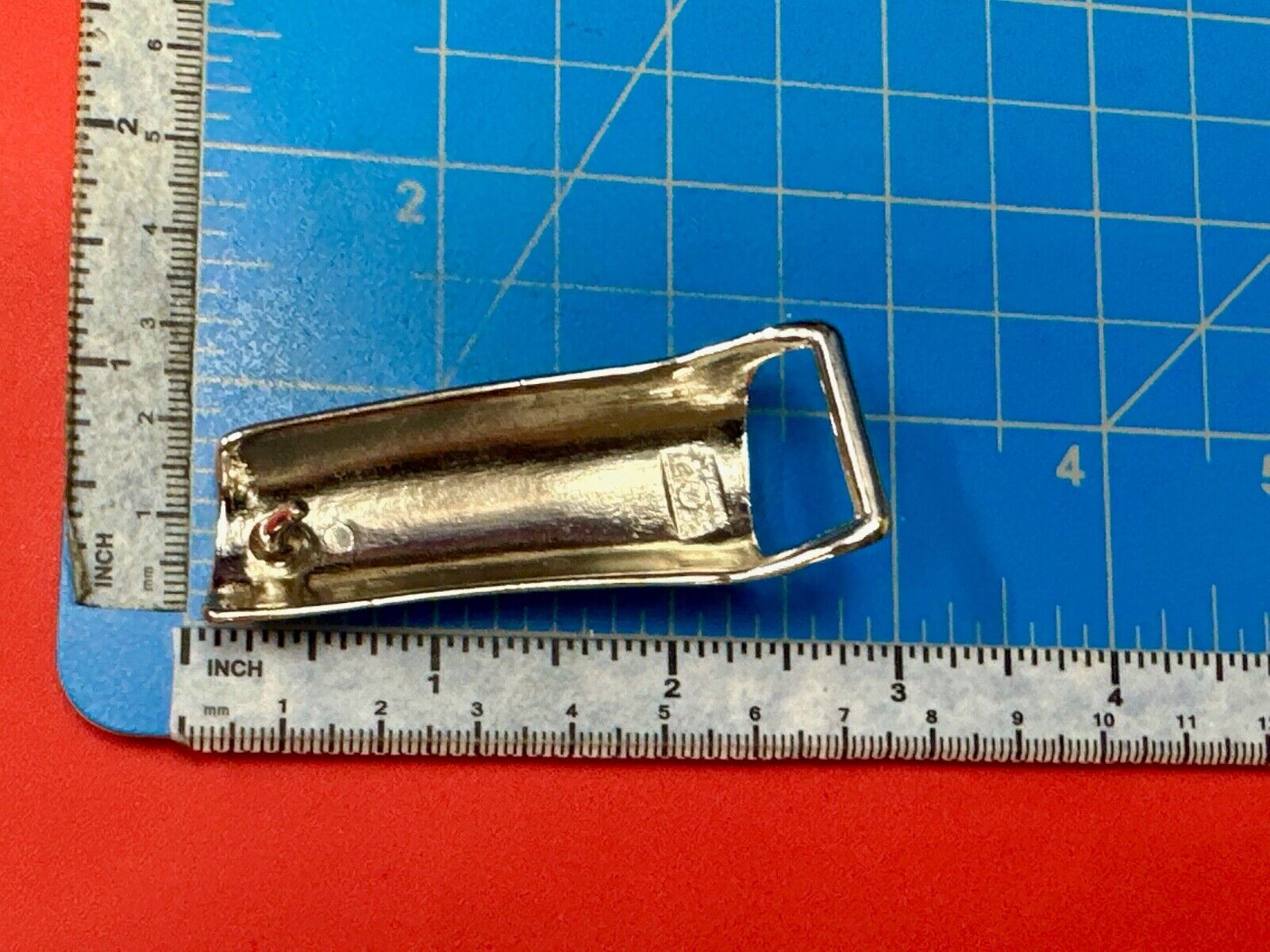 Very different - wide and skinny Vintage light gold tone replacement belt buckle