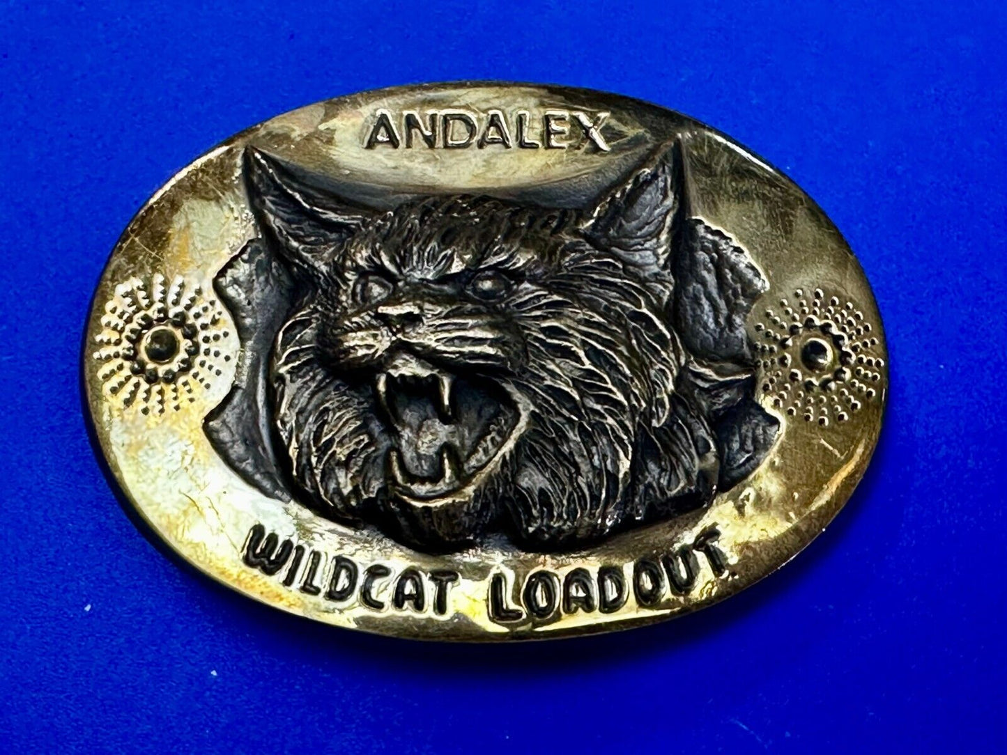 Andalex Wildcat Loadout Gold Tone Belt Buckle by Gary Phrazen
