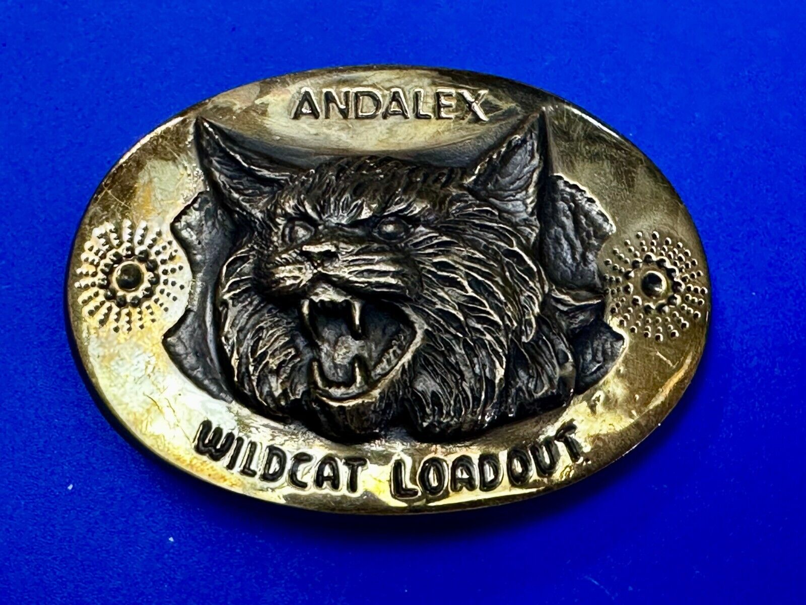 Andalex Wildcat Loadout Gold Tone Belt Buckle by Gary Phrazen