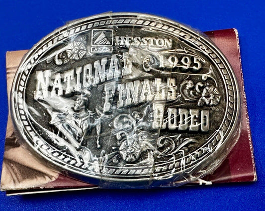 1995 NFR National Finals Rodeo NOS Youth Size Western Belt Buckle