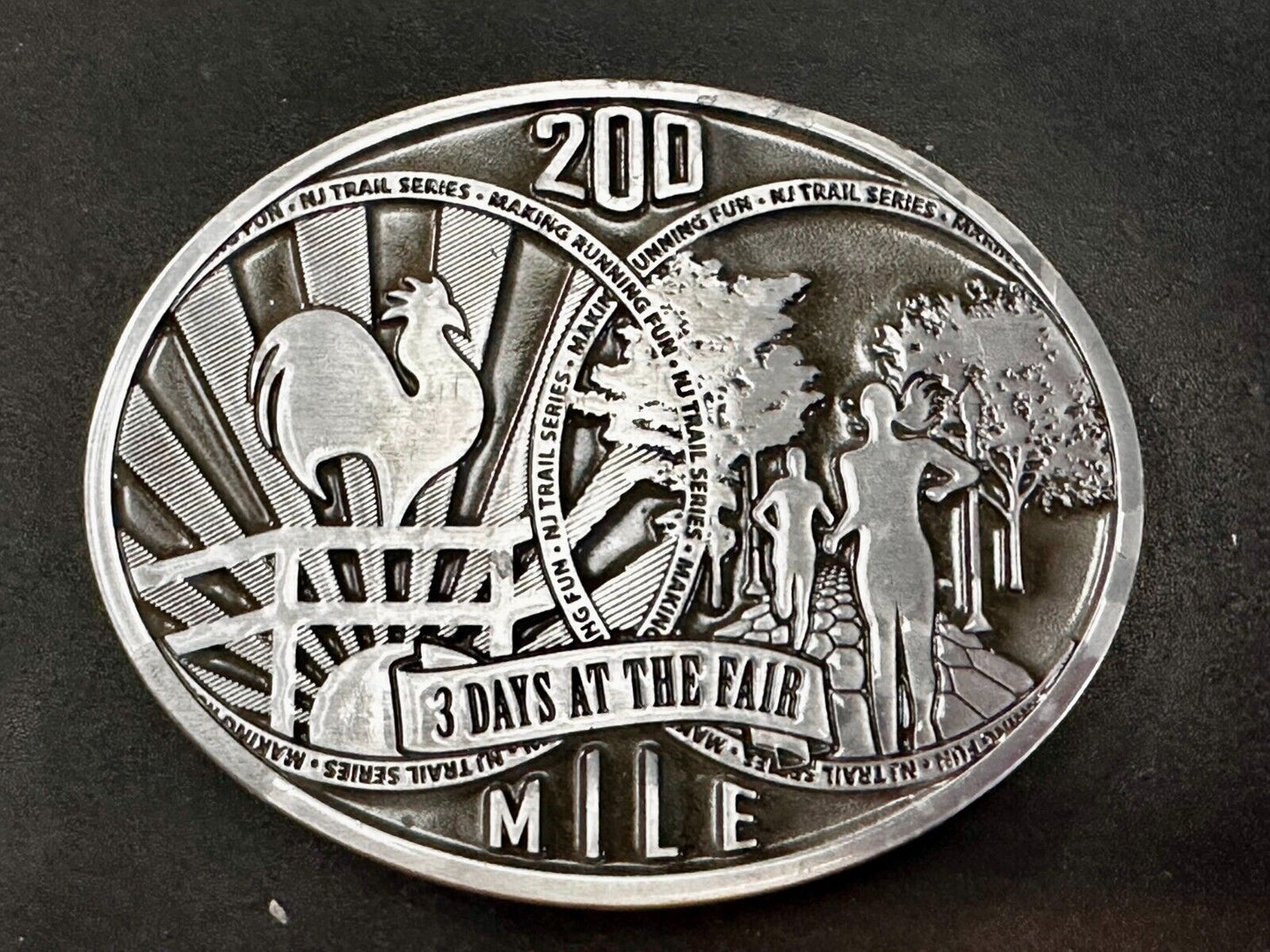 200 Mile at the Fair Fun Run New Jersey NJ Commemorative Dynabuckle Belt Buckle