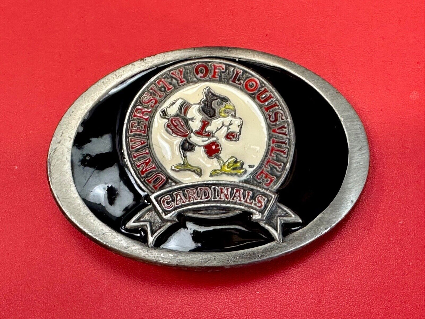 University of Louisville Cardinals Vintage 1992 Great American belt buckle Co.