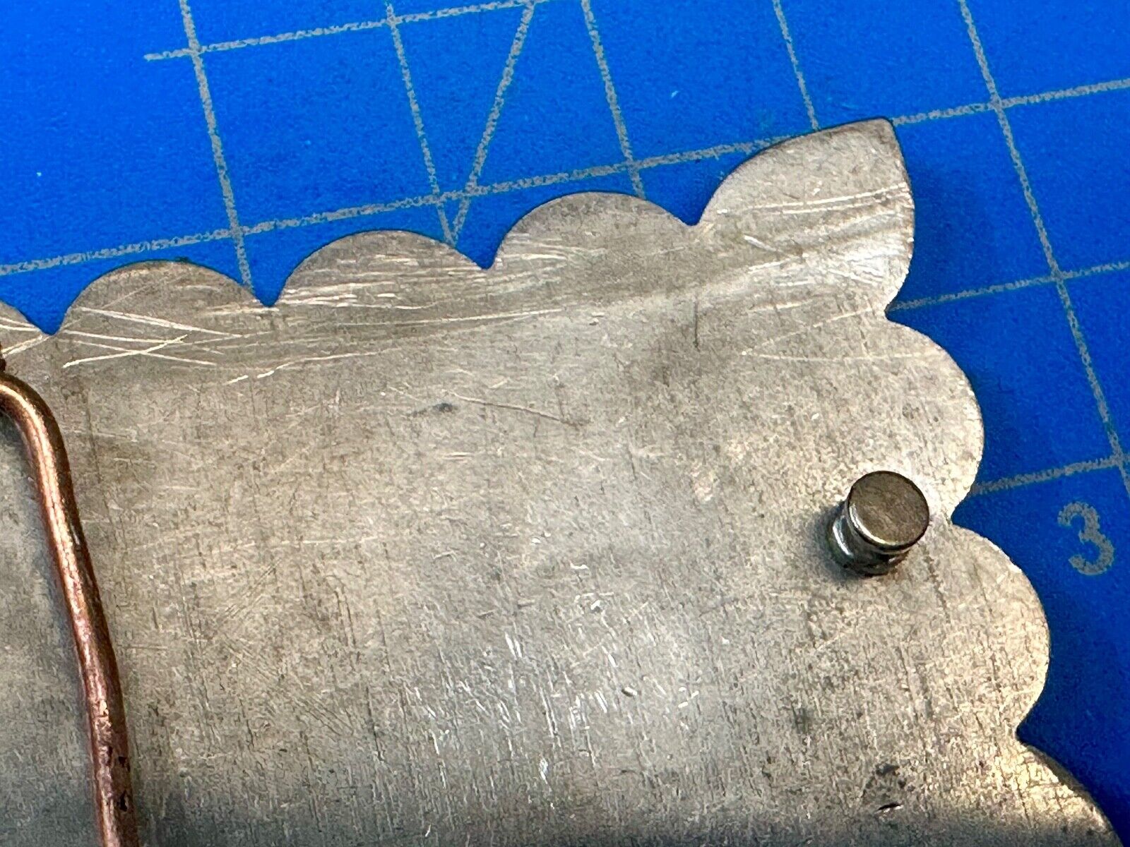 Vintage Dove Pattern Drawing Engraved in western Nickel Silver? belt buckle