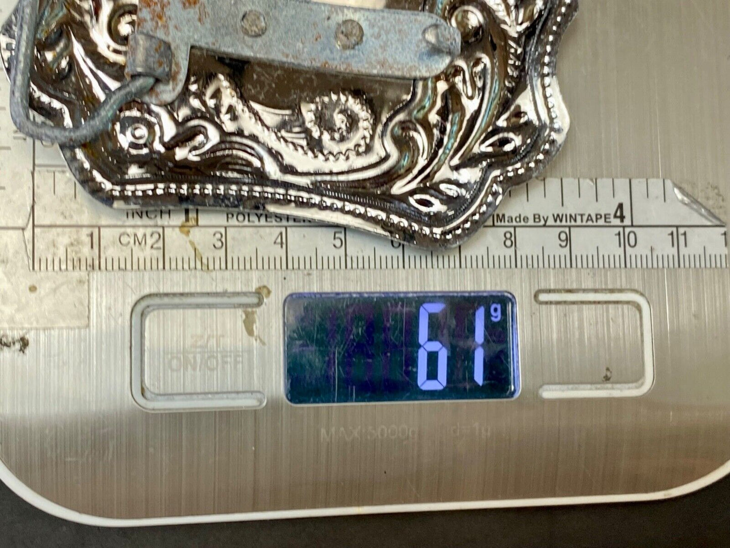 Vintage Horse End of the Trail two tone western belt buckle
