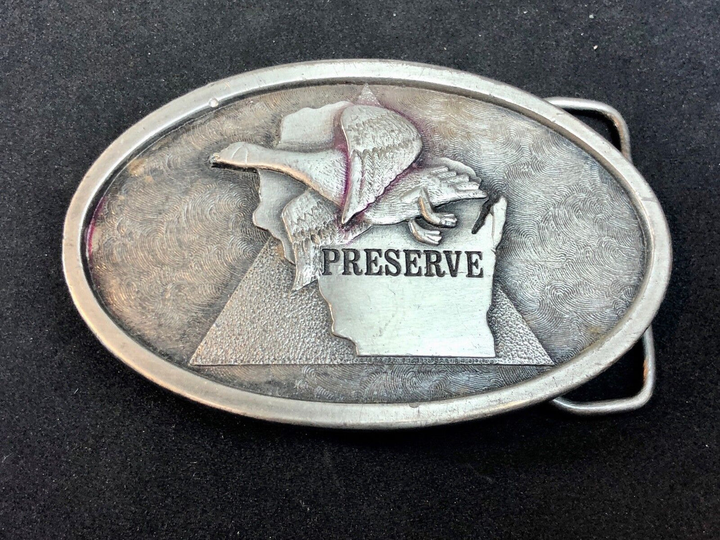 1975 Triangle Sportsmen's  club - Preserve Belt Buckle - Nature Hunting 