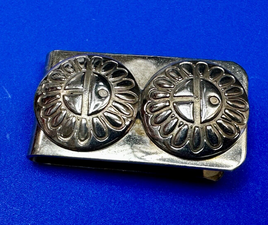 Aztec Symbol Mexican Silver Tone Money Clip - unknown to me!