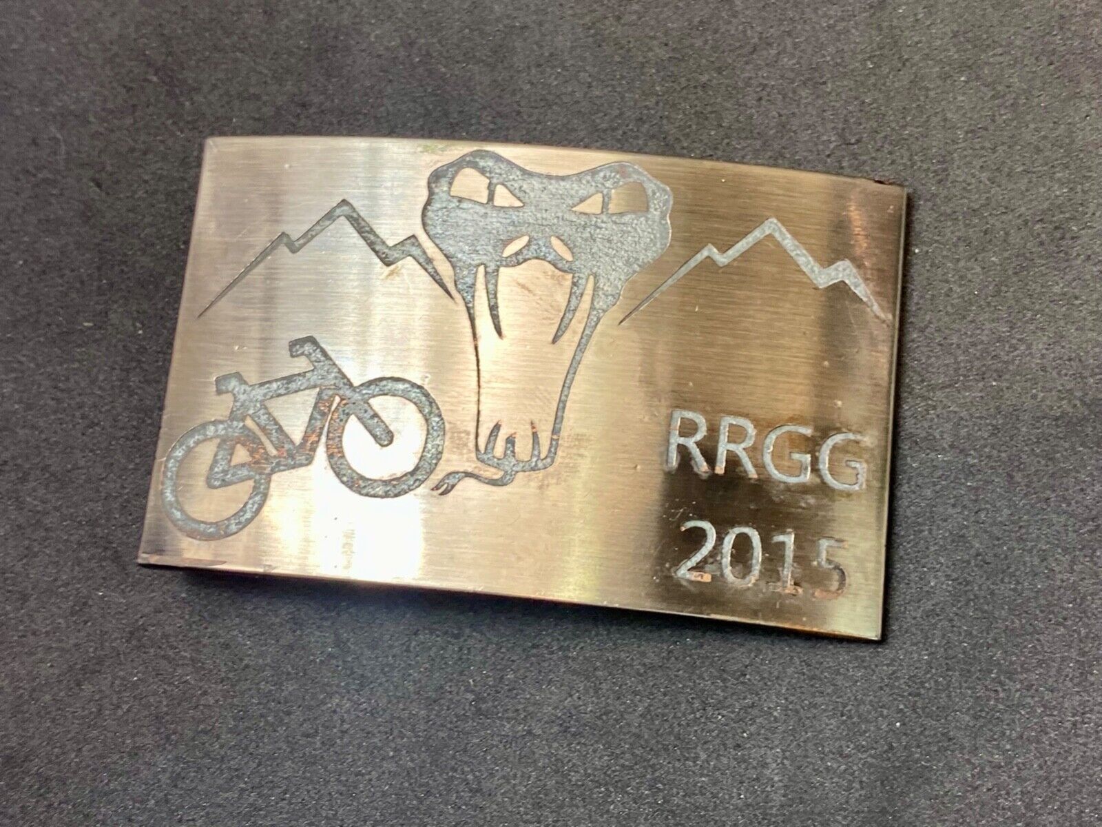 Used 2015 RRGG Mountain Bike Belt Buckle Viper Logo Event Trail Ride Race BMX