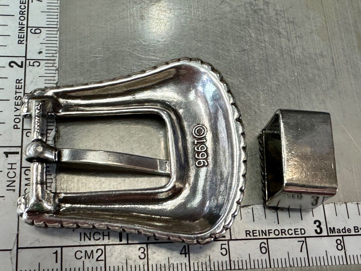 Two piece Ranger Set vintage 1996 silver tone buckle and keeper
