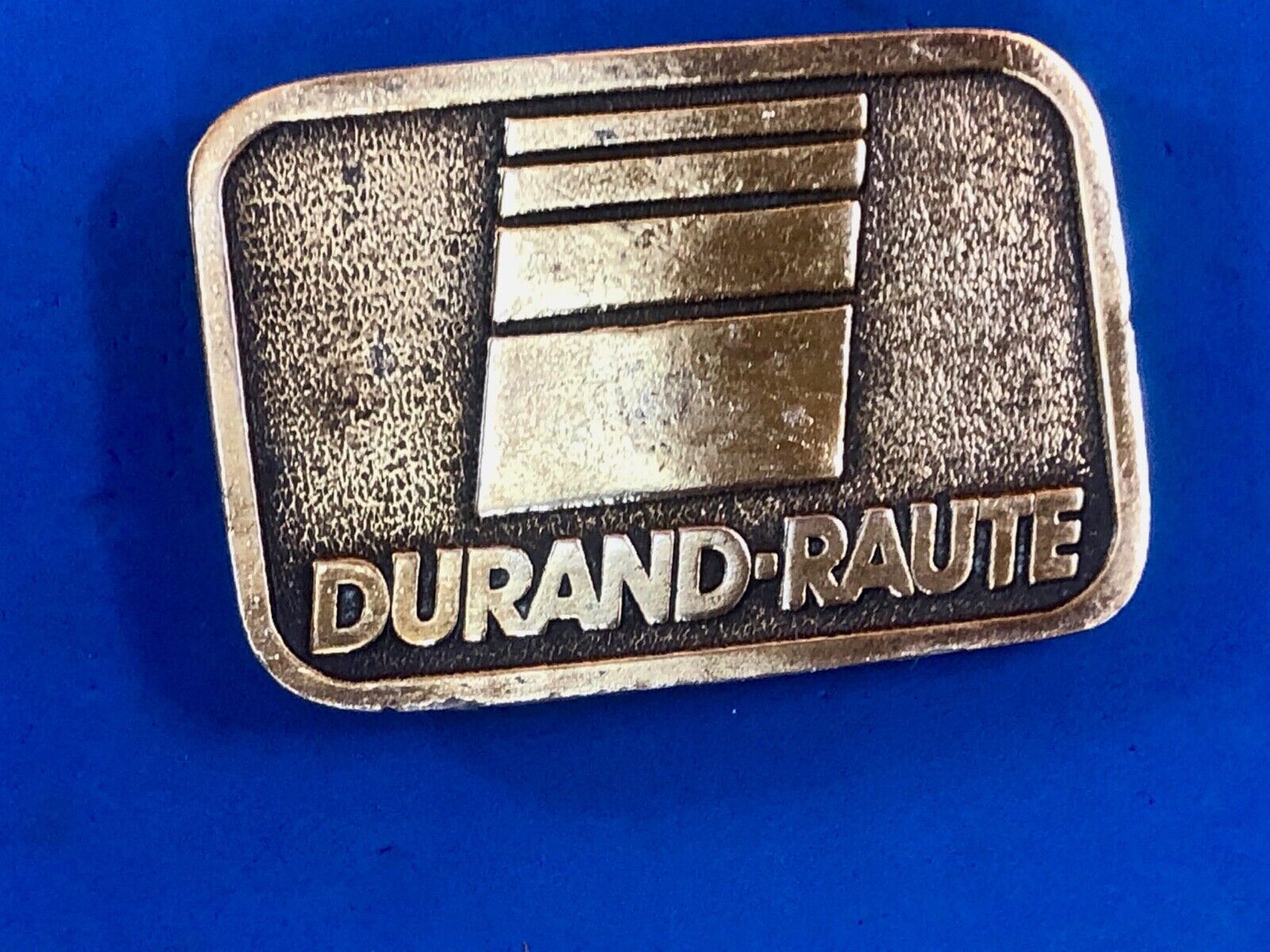 Vintage Durand - Raute Milling Machinery belt buckle by Adaisy 