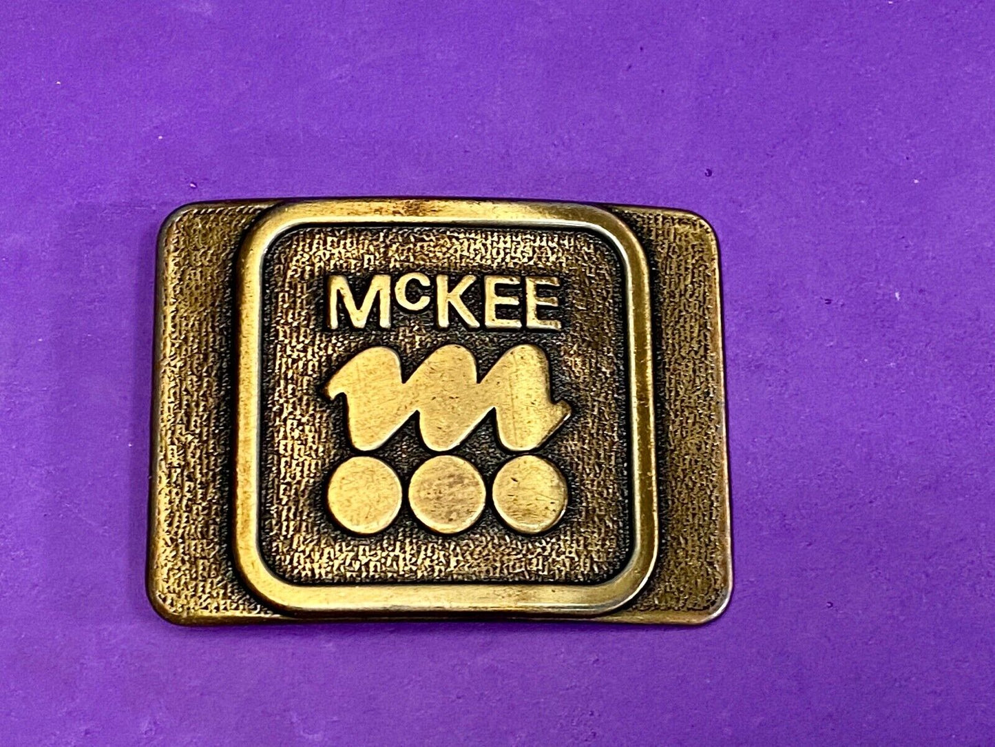 Vintage  Mckee Bakery Company Logo? Promotional Belt Buckle 