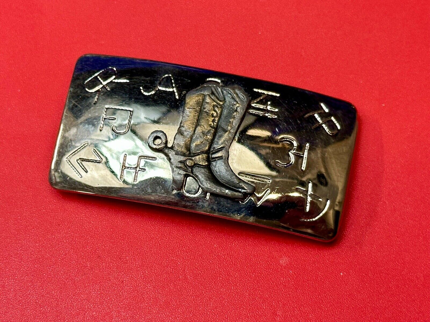 Vintage Chambers cowboy boots western cowboys cowgirls belt buckle