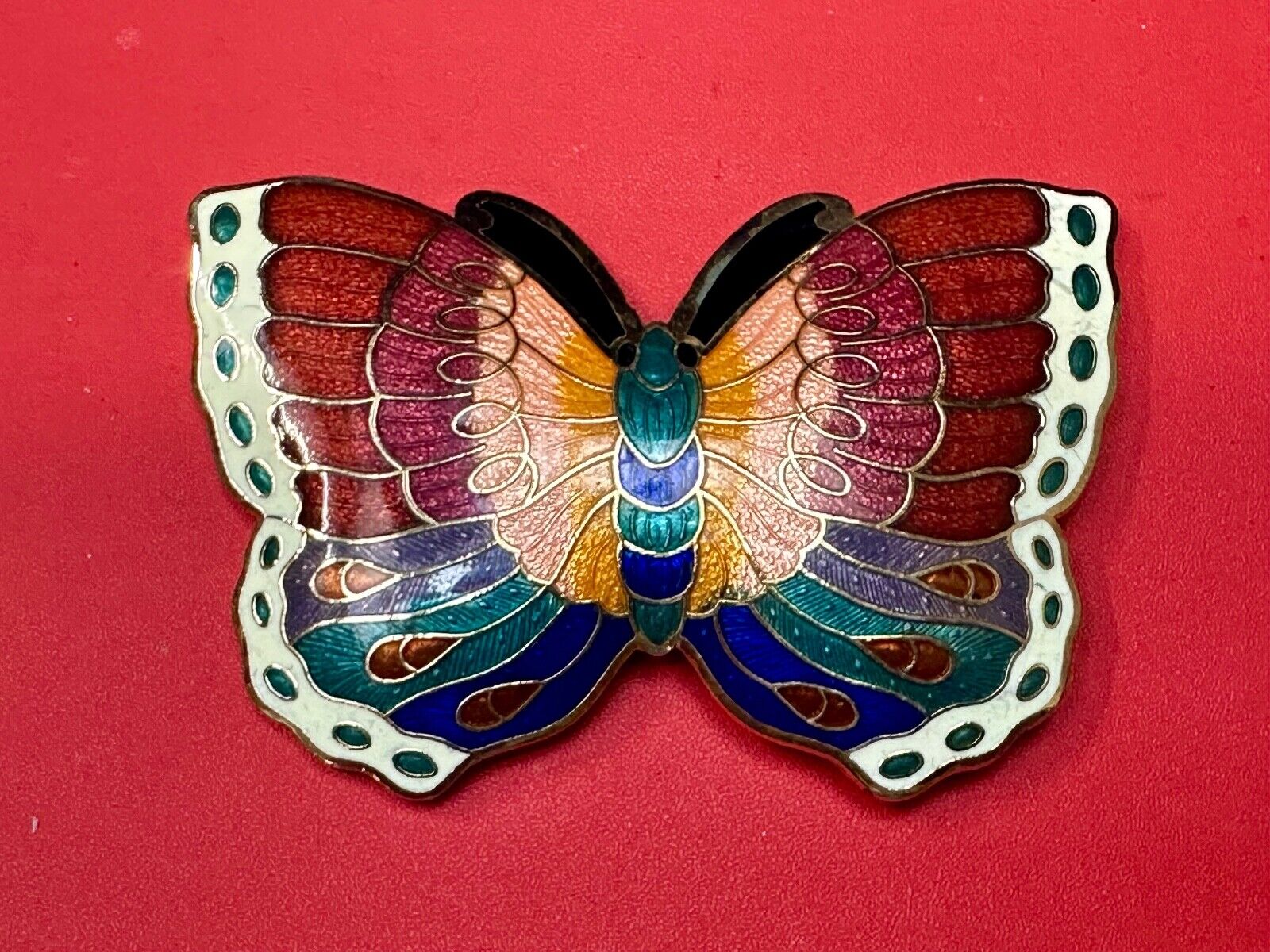 Beautiful India Inspired colorful butterfly shaped belt slide scarf clip