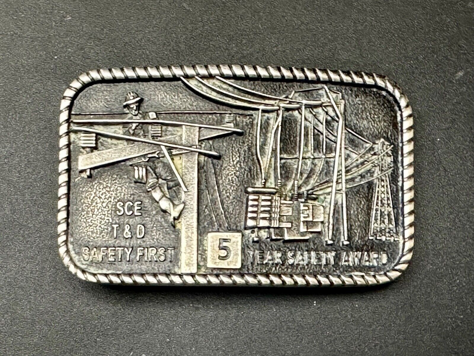 Belt Buckle SCD Pole Climber Safety award Belt Buckle